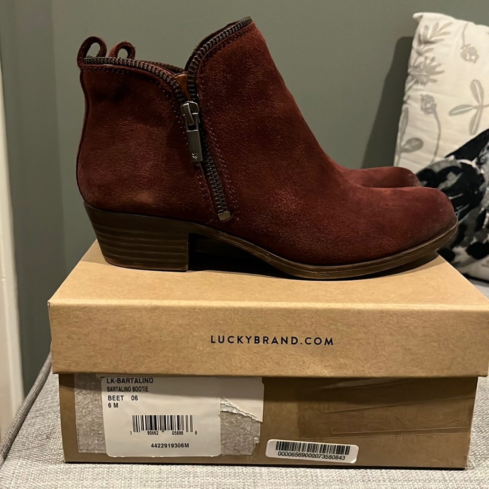 Lucky Brand Bartalino Bootie in Beet